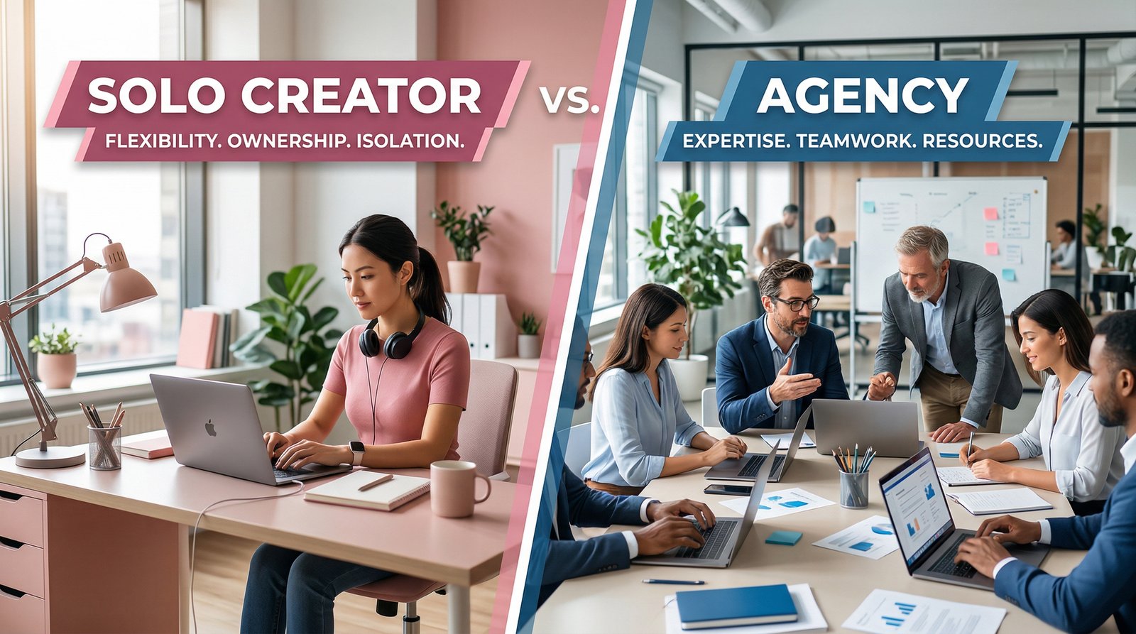 OnlyFans agency vs solo creator comparison